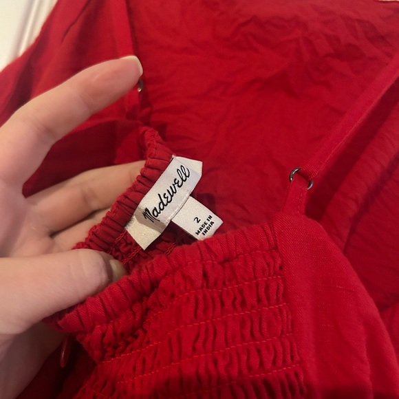 Madewell Ruched Squareneck Tank in Linen - Picture 6 of 6